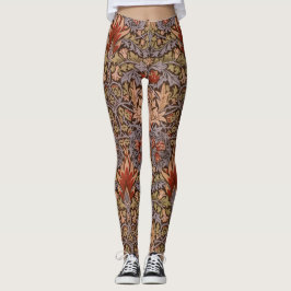 Snakes Head William Morris mönster leggings