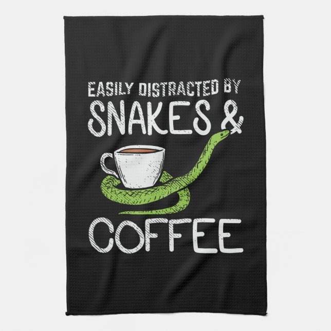 Snakes och kaffe kökshandduk (Vertikal)