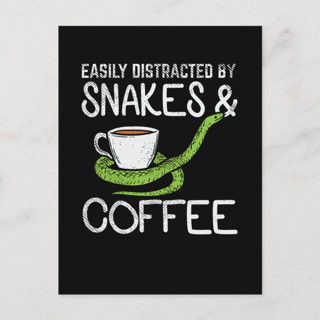 Snakes och kaffe vykort (Framsida)