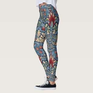 Snakeshead, Flower Tapet av William Morris Leggings