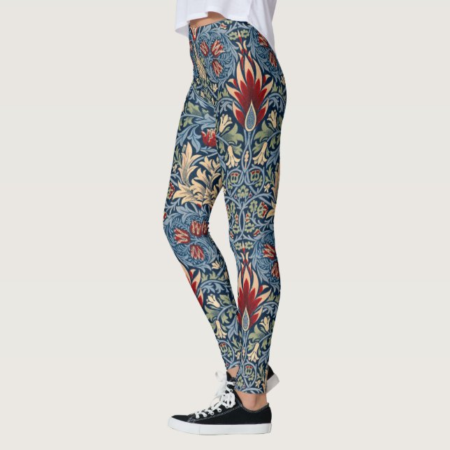 Snakeshead, Flower Tapet av William Morris Leggings (Vänster)