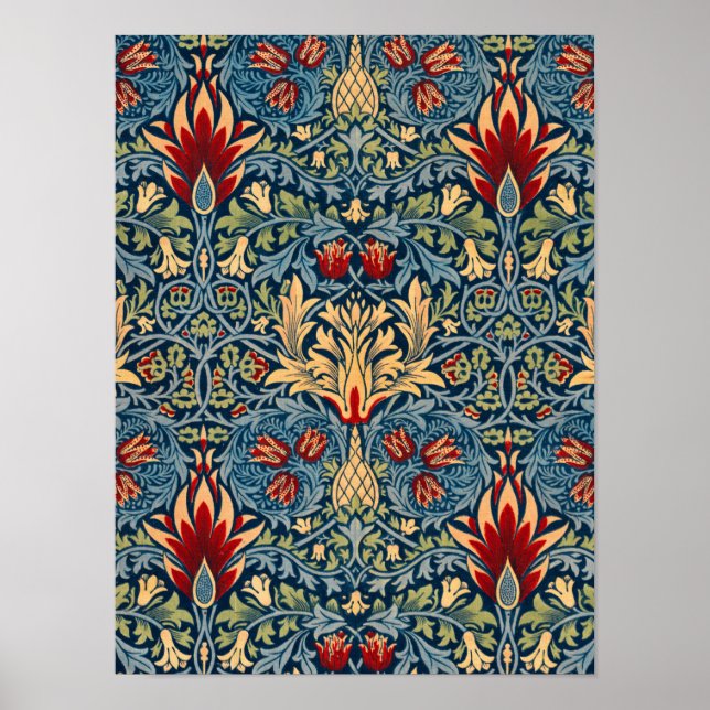 Snakeshead, Flower Tapet av William Morris Poster (Framsidan)