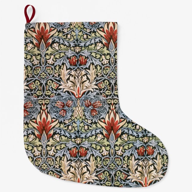 Snakeshead Mönster (av William Morris) Stor Julstrumpa (Framsidan)