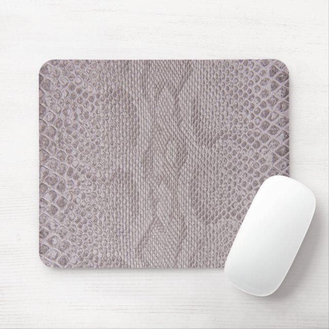 Snakeskin Beige-Grått Mönster Mouse Pad Musmatta (Med mus)
