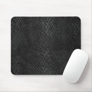 Snakeskin Black och Mörk Grått Mönster Mouse Pad Musmatta