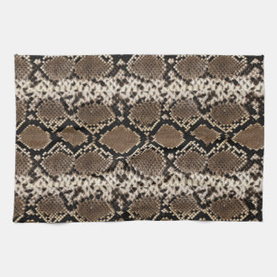 Snakeskin för exotisk Faux fotografiskt mönster Kökshandduk