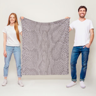 Snakeskin Struktur Beige Fleece Blanket