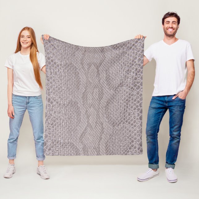 Snakeskin Struktur Beige Fleece Blanket (På plats)