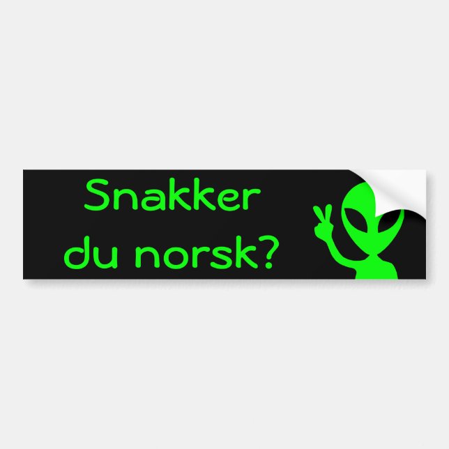 Snakker du norsk? Bumper Sticker Bildekal (Framsidan)