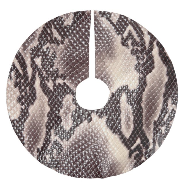 Snakläder: sömlöst brunt struktur julgransmatta borstad polyester (Framsidan)