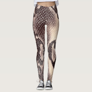 Snakläder: sömlöst brunt struktur leggings