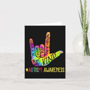 Snäll Asl Kärlek Teckenspråk Hand Autism Medvetenh Kort