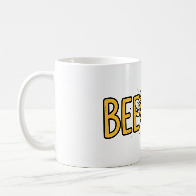 Snäll Bivackerlig Design Med Pun Kaffemugg (Vänster)