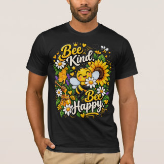 Snäll Bivara T-Shirt Med Söt Grafik