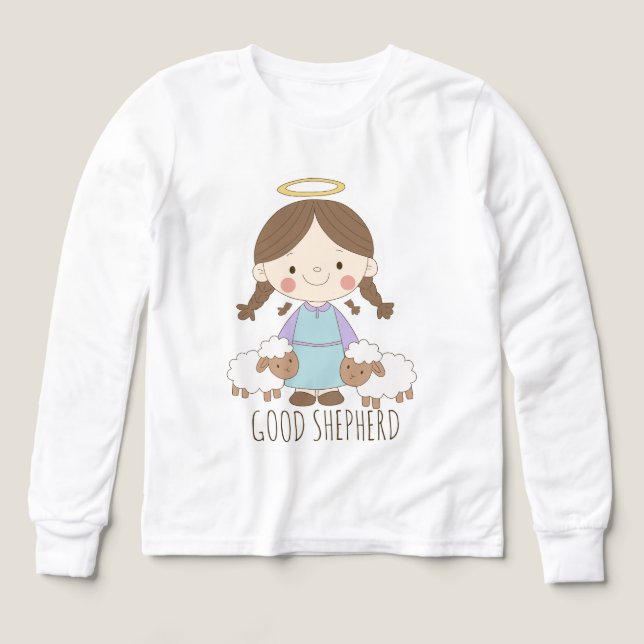 Snäll herde söt kristen barnt-shirt t shirt (Design framsida)