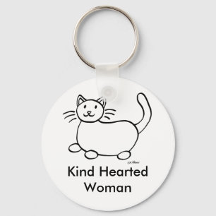 Snäll -hjärtad kvinna Keychain Nyckelring