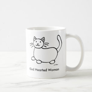 Snäll -hjärtad kvinnakaffemugg kaffemugg