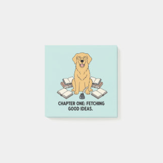 Snäll Lärd Golden Retriever Boklig Gul Konst Post-it Block