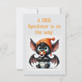 Snäll på halloween-babyduschen inbjudningar