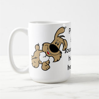 Snälla Bark Louder. Jag är svårt att höra. Kaffemugg