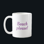 Snälla - Beach - Kaffemugg<br><div class="desc">Personlig lila strand mugg</div>