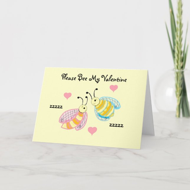 Snälla Bee min Valentine Helgkort (Framsida)