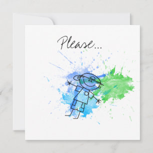 Snälla, blir du min Godförälder? Frieri kortpojke Kort