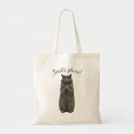 Snälla Gott Lojal Tiggande Svart Katt Design Tygkasse