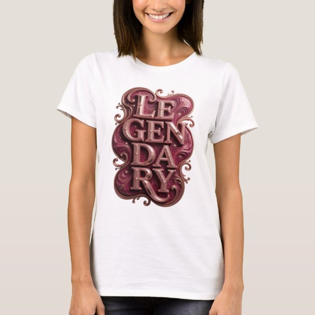 Snälla Guld LEGENDÄR Modern Design T Shirt (Framsida)