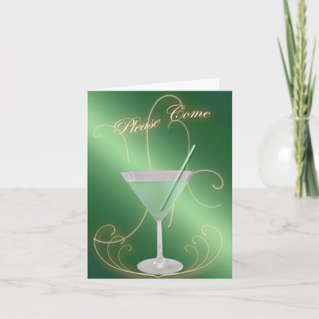 Snälla Kom Cocktail Party-inbjudan Inbjudan (Framsida)