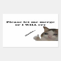 Snälla, låt mig slå ihop Bumper Sticker
