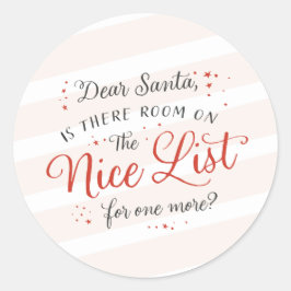 Snälla Listan Jul Kuvert Klistermärke och Present