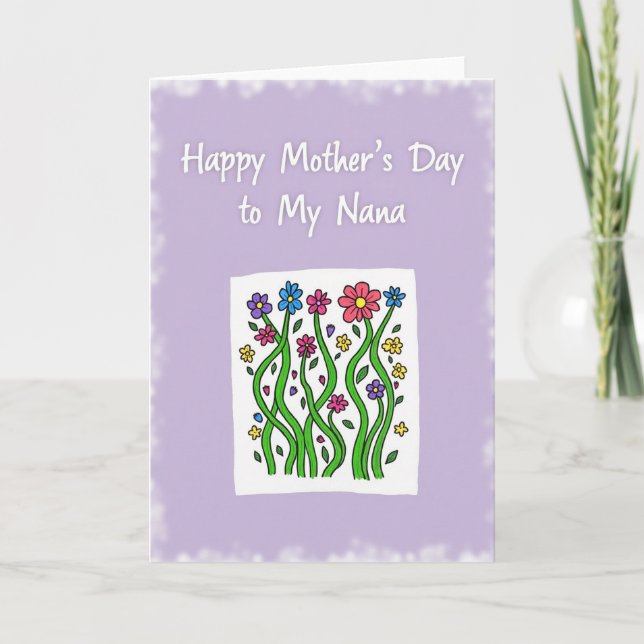 Snälla Mors Dag Blomsterkort Kort (Framsida)