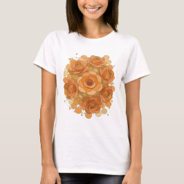 Snälla Orange ORANGE ROSOR OCH GYLLENE STJÄRNOR T Shirt