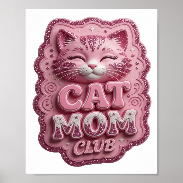 Snälla Rosa KATT MAMMA KLUBB Poster (Framsidan)