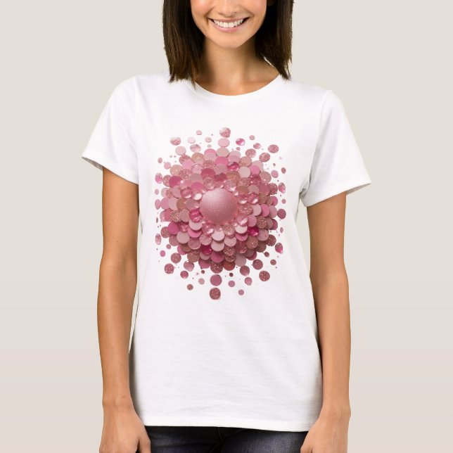 Snälla Rosa ROSA GLITTERSFÄR Textdesign T Shirt (Framsida)