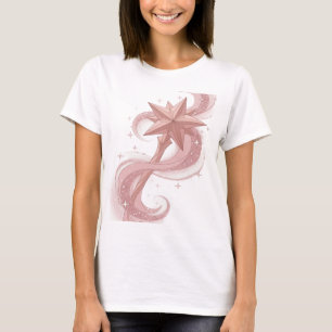 Snälla Rosa STAR WAND Anpassad Design T Shirt