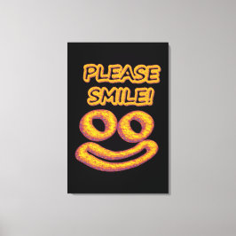 "Snälla Smile!" Cute Design. Köp nu Canvastryck