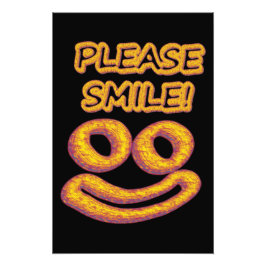 "Snälla Smile!" Cute Design. Köp nu Fototryck