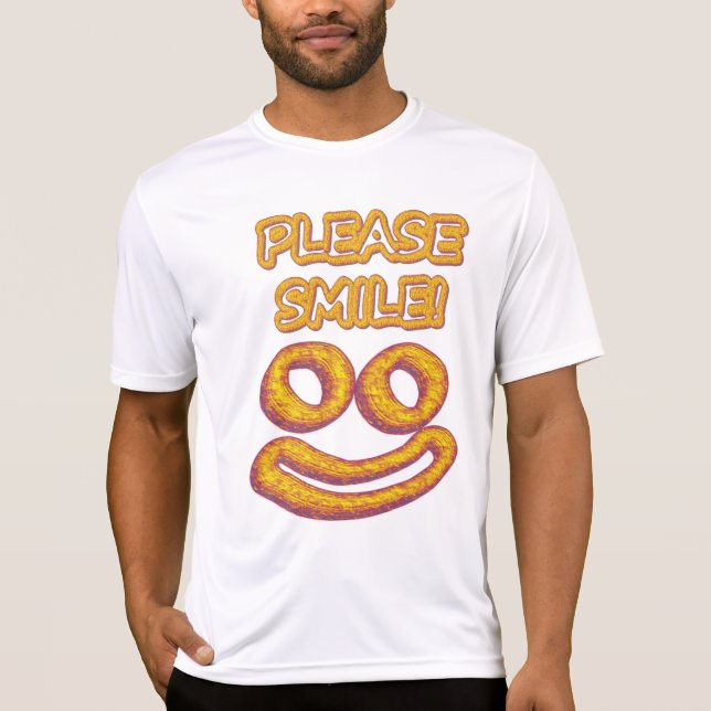 "Snälla Smile!" Cute Design. Köp nu T Shirt (Framsida)