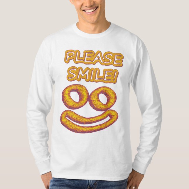 "Snälla Smile!" Cute Design. Köp nu T Shirt (Framsida)