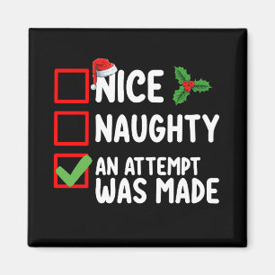 Snälla Stygga Ett Försök Gjordes Julklappslista Magnet