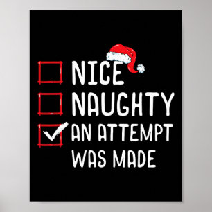 Snälla Stygga Ett Försök Gjordes Julklappslista Poster