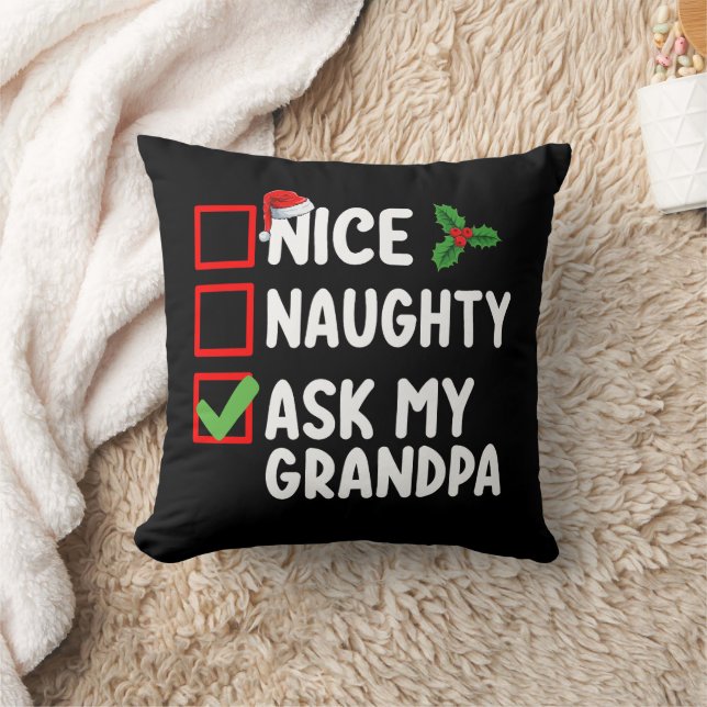 Snälla Stygga Fråga Min Farfar Julklappslista Fami Kudde (Filt)