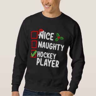 Snälla Stygga Hockeyspelare Julklappslista Tomte Lång Ärmad Tröja