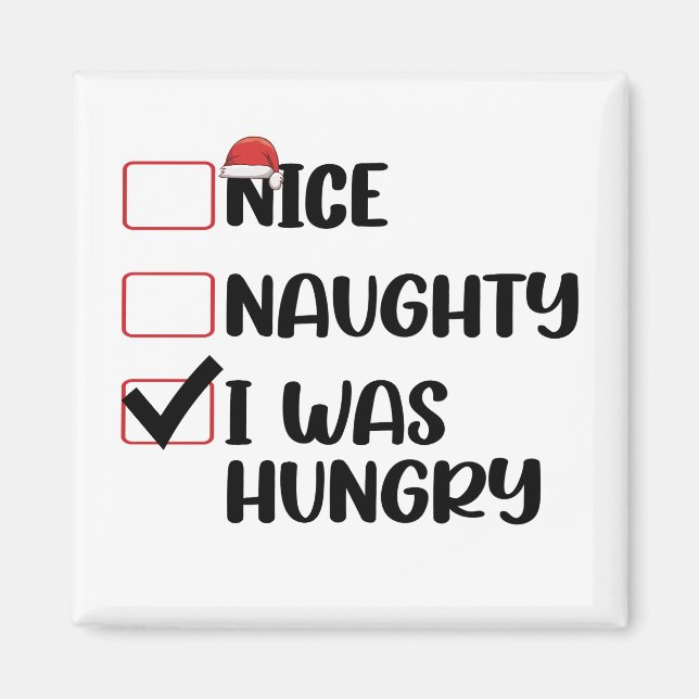 Snälla Stygga Jag Var Hungrig Julklappar Lista Magnet (Framsidan)