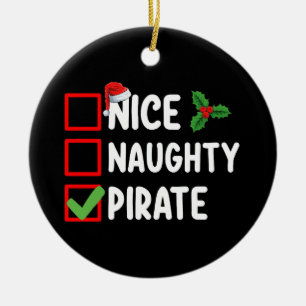 Snälla Stygga Piratfamilj Matchande Julklappar Julgransprydnad Keramik