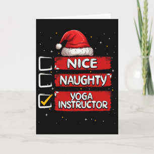 Snälla Stygga Yogainstruktör Jul Lista Santa Kort