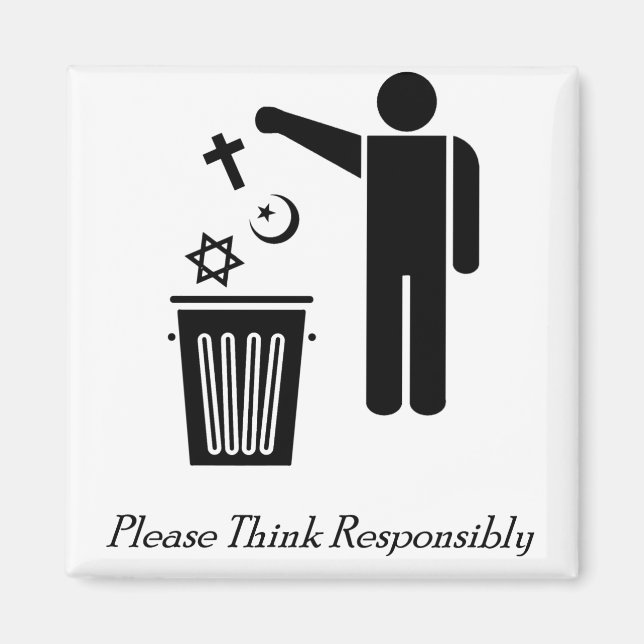 Snälla Tänka ansvarsfullt Magnet (Framsidan)