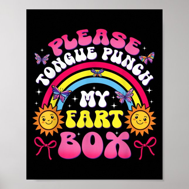 Snälla Tunga Slå min Fart Box Funny Inpassat Poster (Framsidan)
